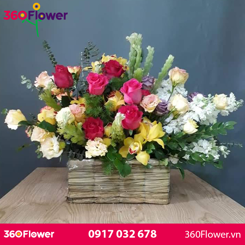 Lẳng hoa - LA10 - Shop hoa tươi 360Flower - Dịch vụ hoa tươi toàn quốc